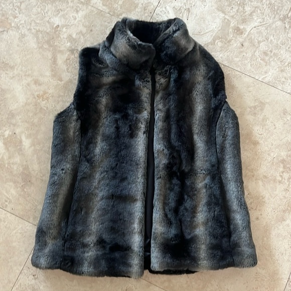 Aqua Jackets & Blazers - Aqua Large Faux Fur Vest